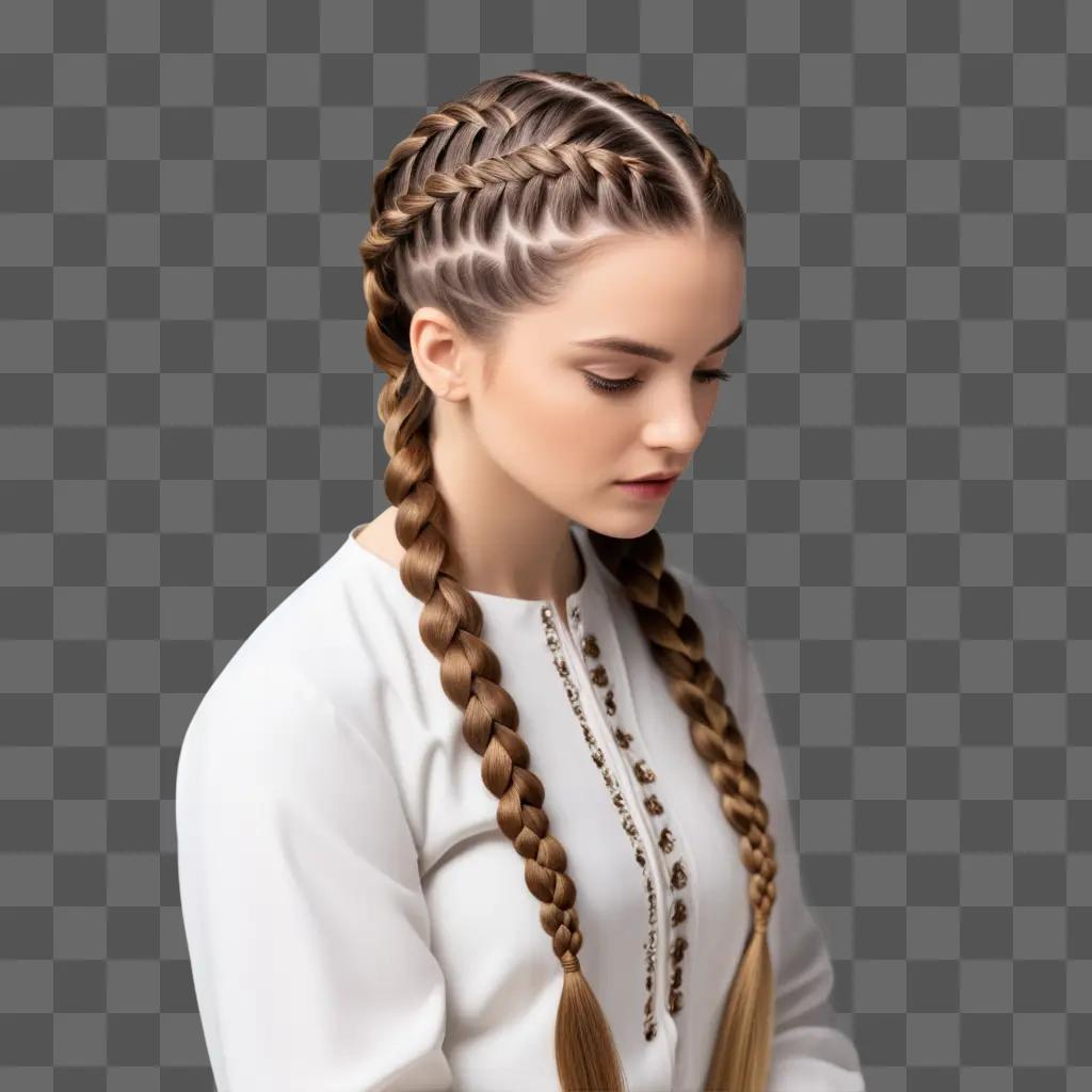 Braided hair and necklace in a womans face