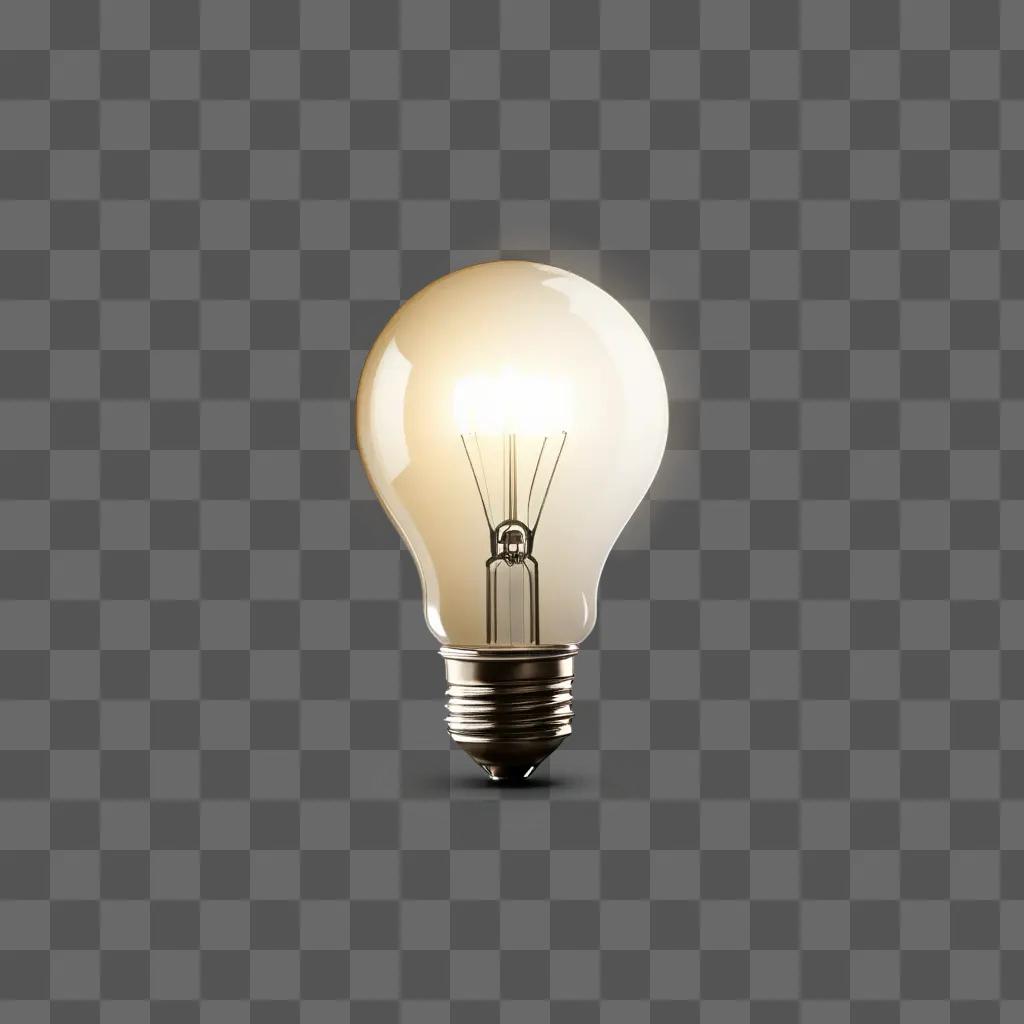 Bright lightbulb logo with glowing light