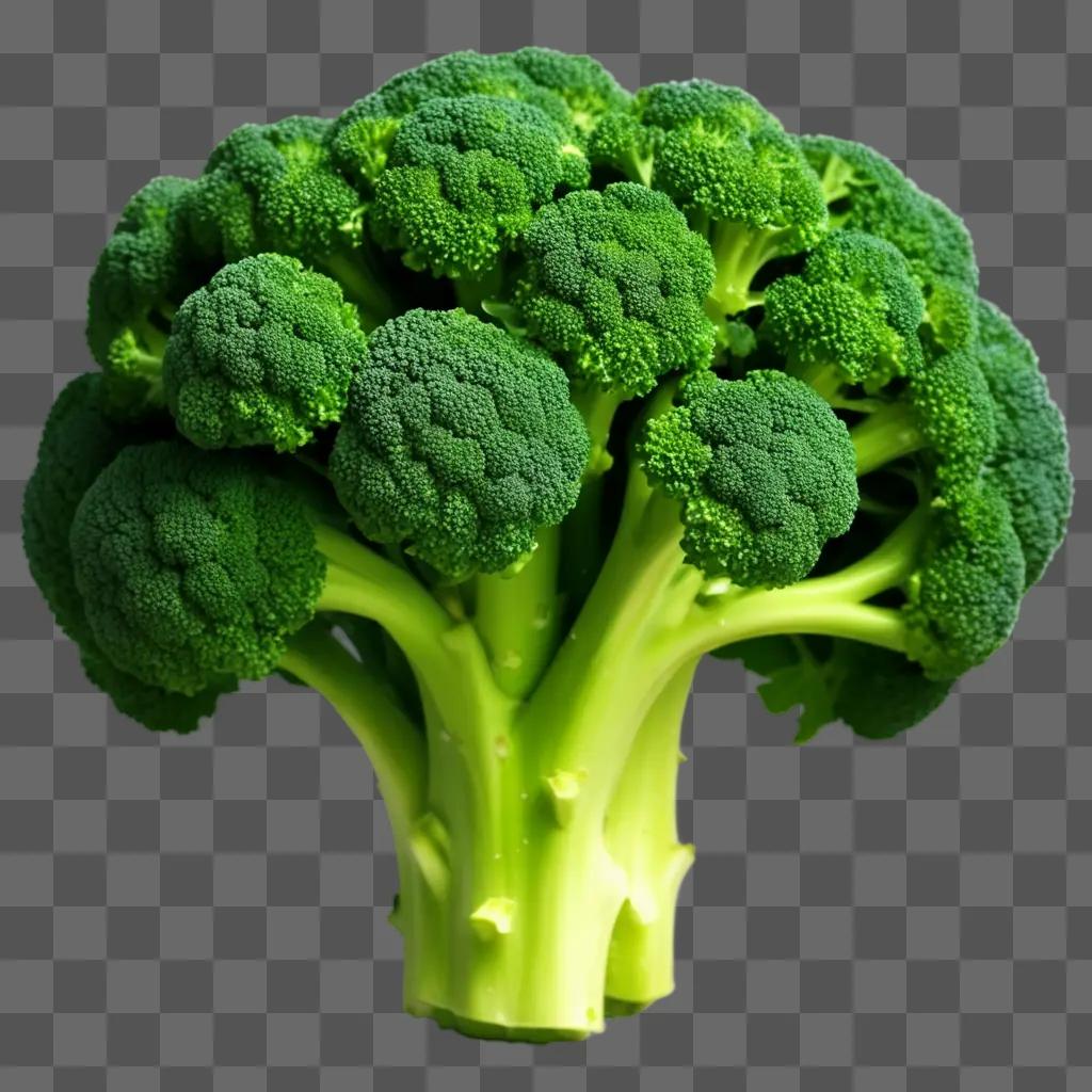 Broccoli in green color with green color background