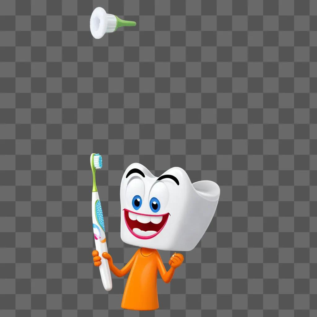 歯磨きクリップアートは漫画の歯ブラシと歯磨き粉を示しています