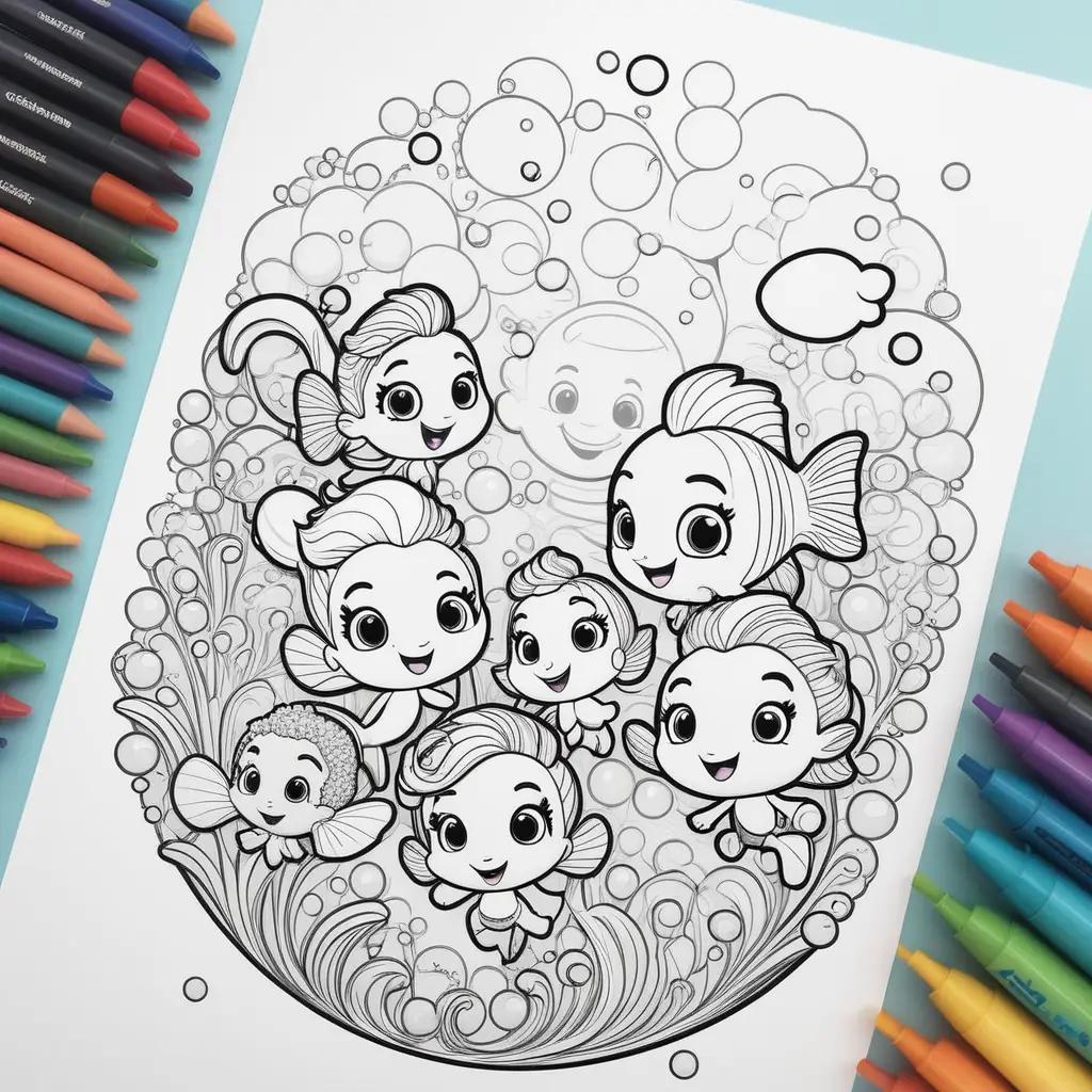 Bubble Guppies Coloring Pages With Colorful Bubbles