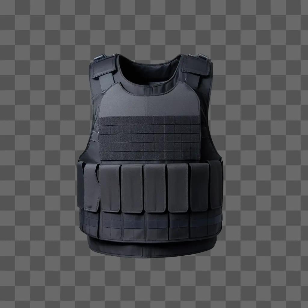 Bulletproof vest with multiple pockets and holsters