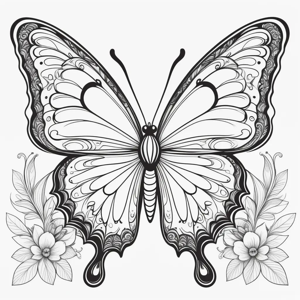 Butterfly Coloring Pages: A Beautifully Detailed Coloring Book