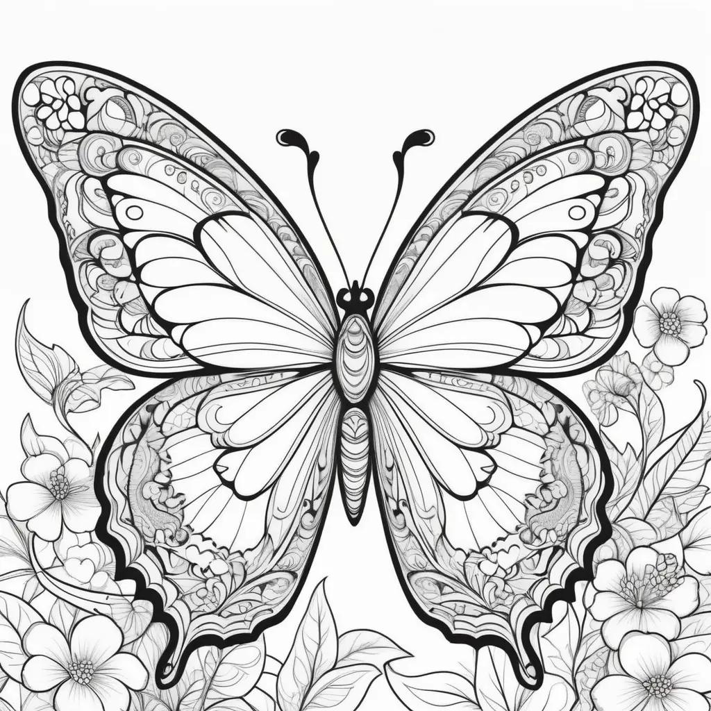 Butterfly Coloring Pages with Unique Designs