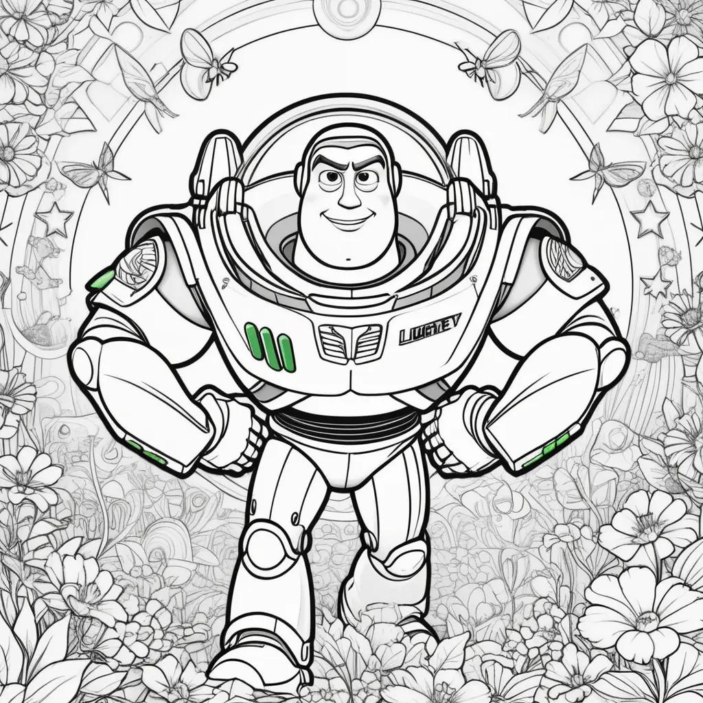 Buzz Lightyear Coloring Page: An Outrageous Space Adventure