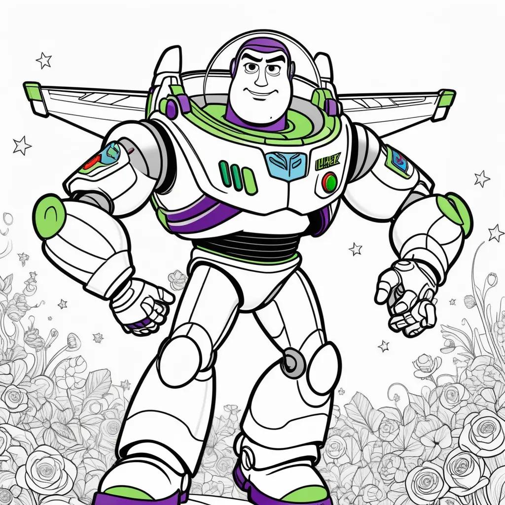 Buzz Lightyear Coloring Page: Coloring Book for Kids