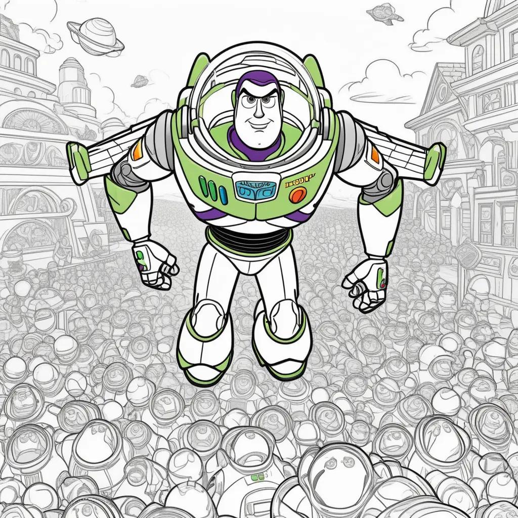 Buzz Lightyear coloring pages from Toy Story