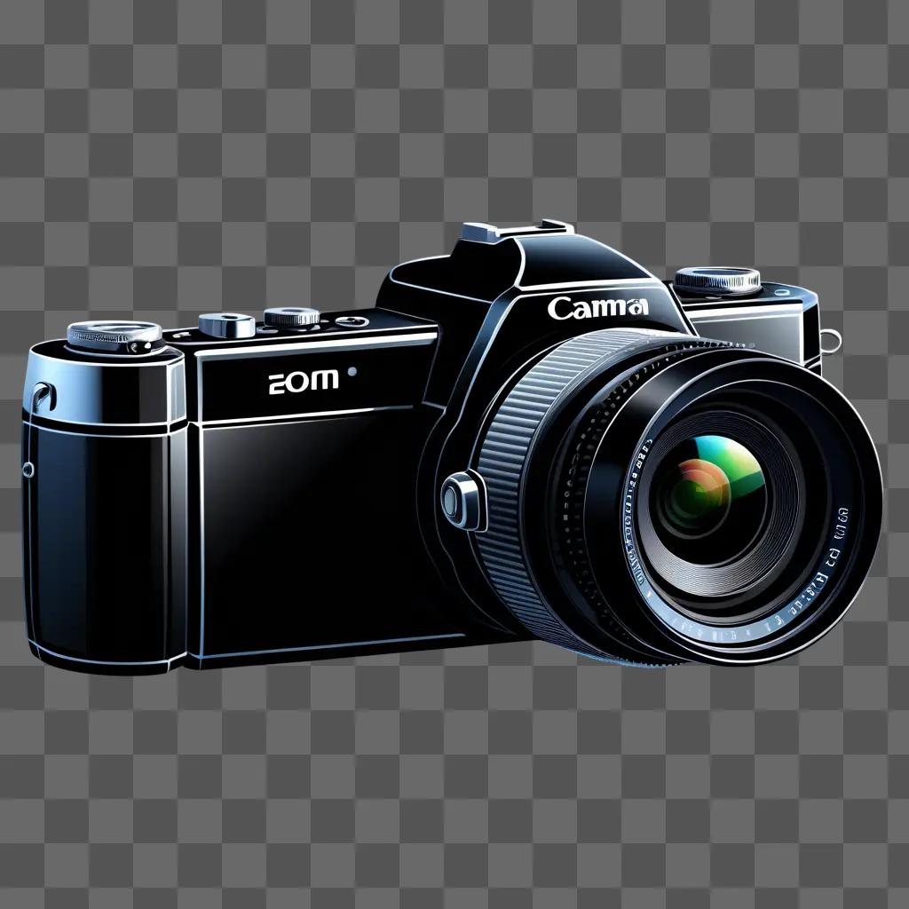 Camera clipart shows Canon brand on a black background