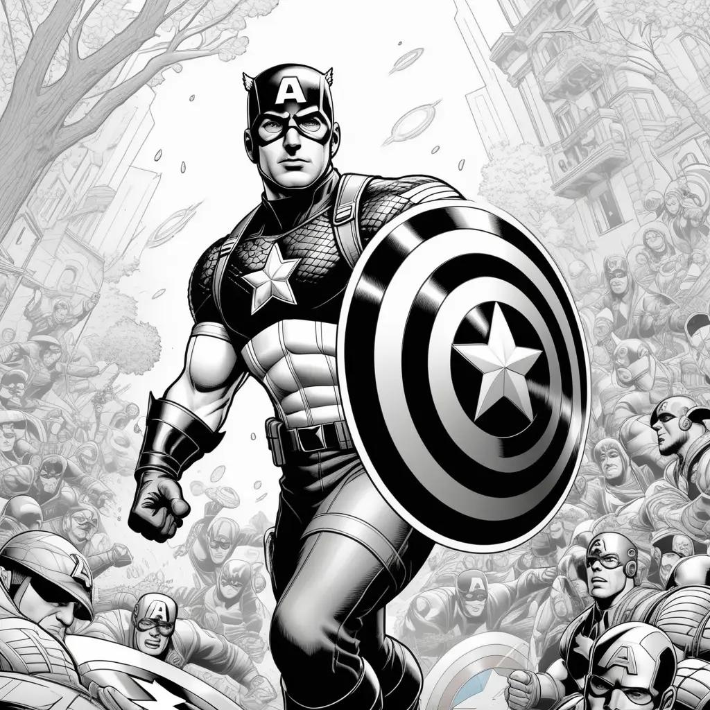 Captain America Coloring Page