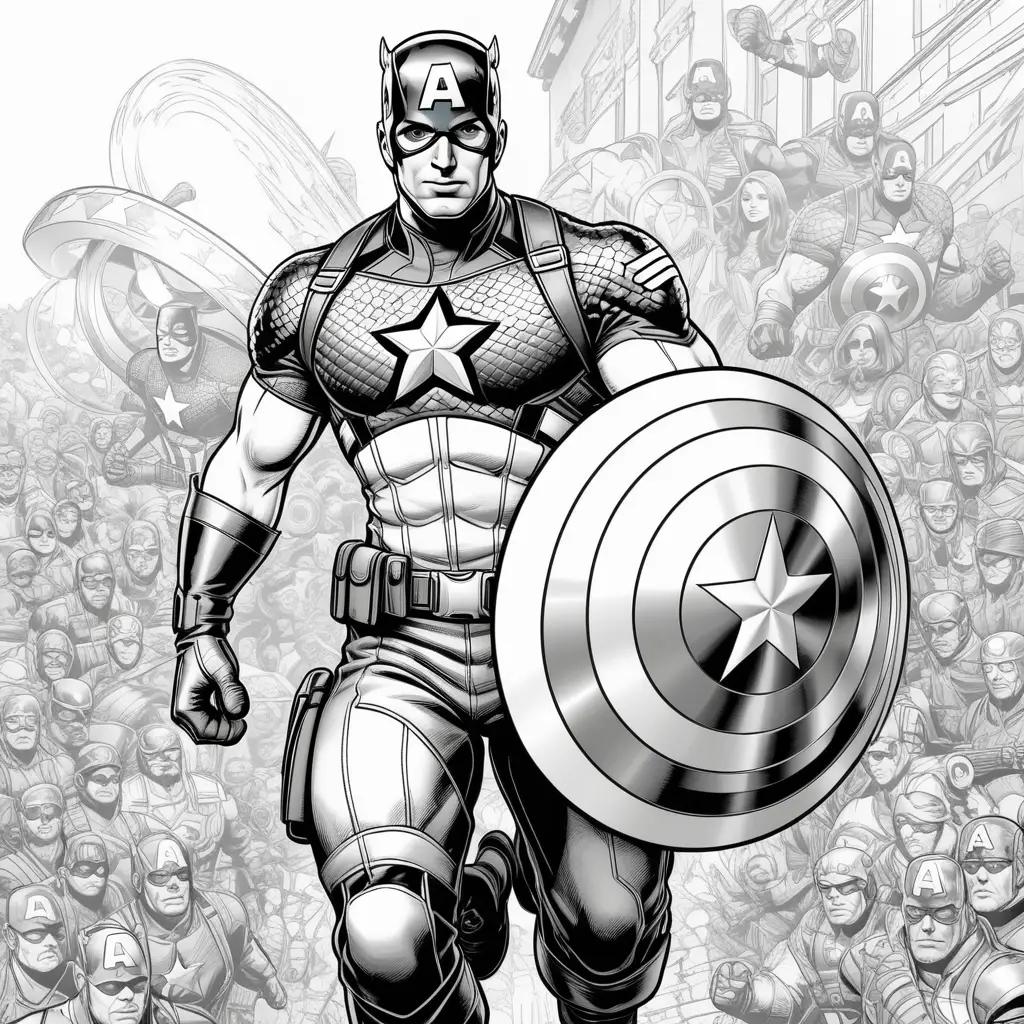 Captain America Coloring Pages Featuring the Man of Tomorrow