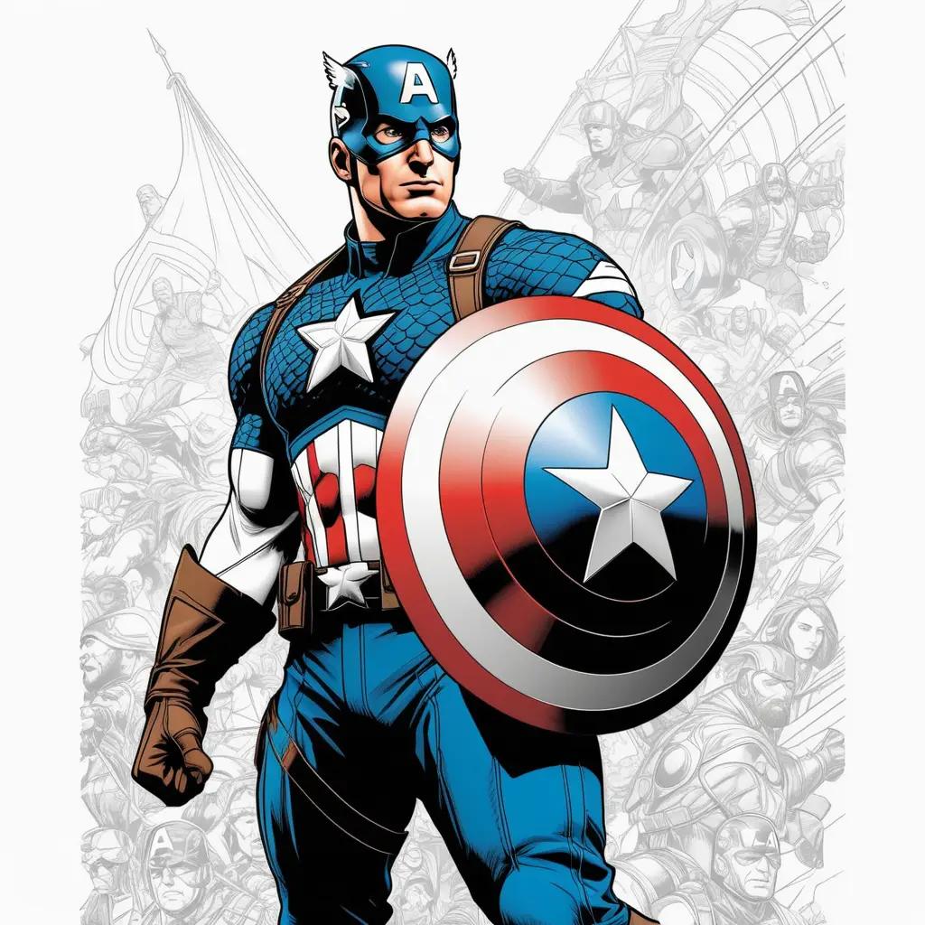 Captain America Coloring Pages for Kids