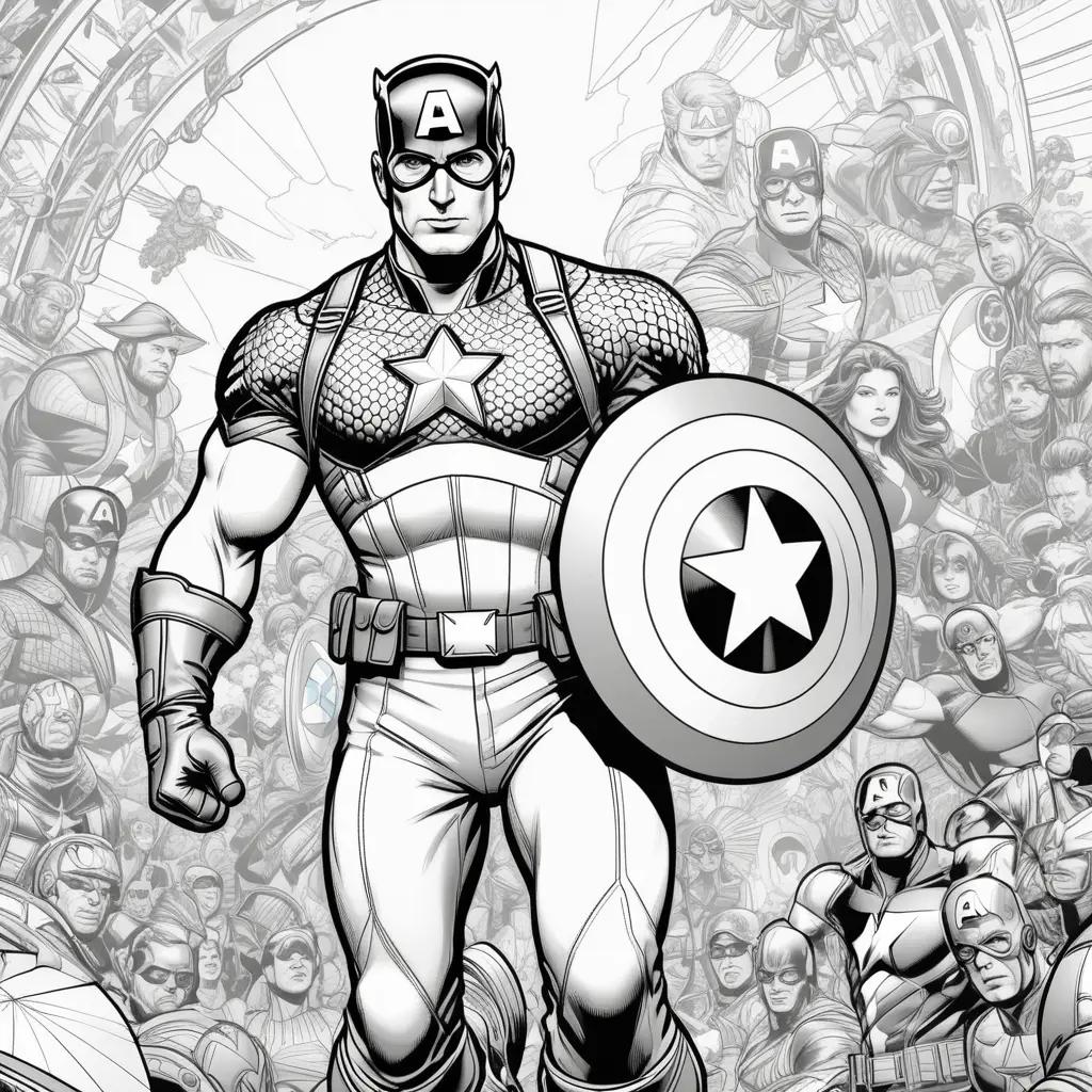 Captain America coloring pages