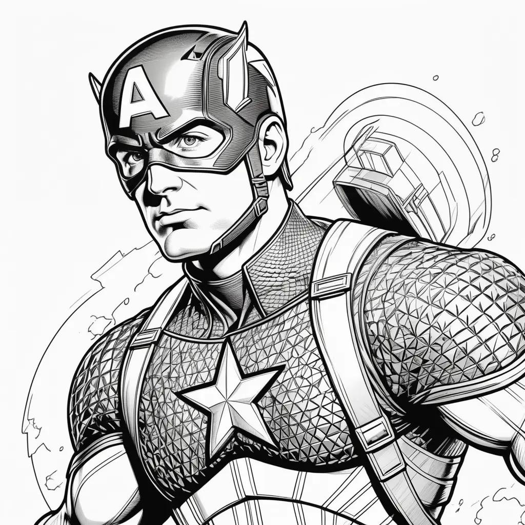 Captain America coloring pages for kids