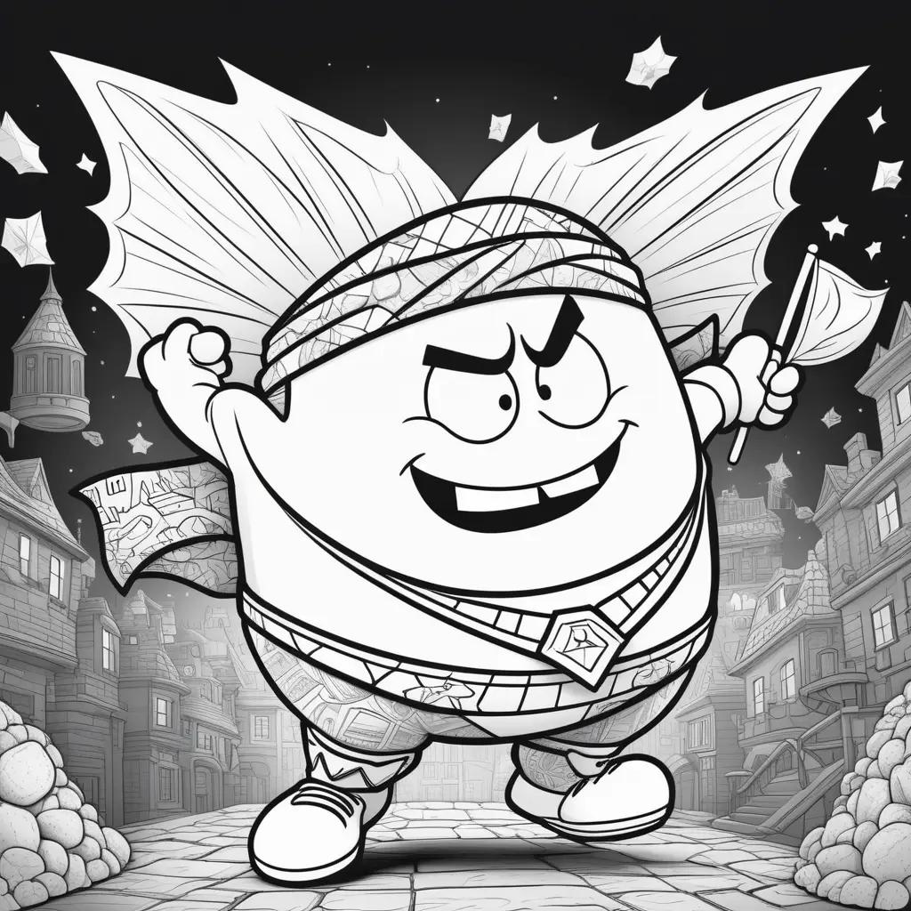 Captain Underpants Coloring Pages - Cartoon Coloring Book