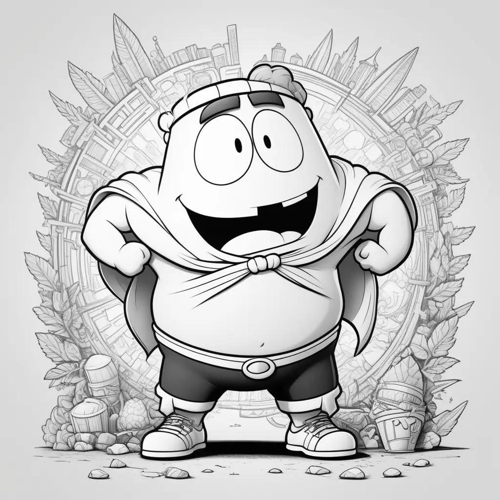 Captain Underpants Coloring Pages - Cartoon