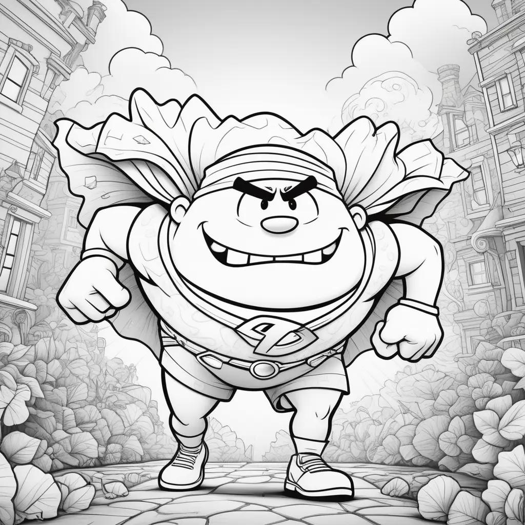 Captain Underpants Coloring Pages: A Cartoon Hero