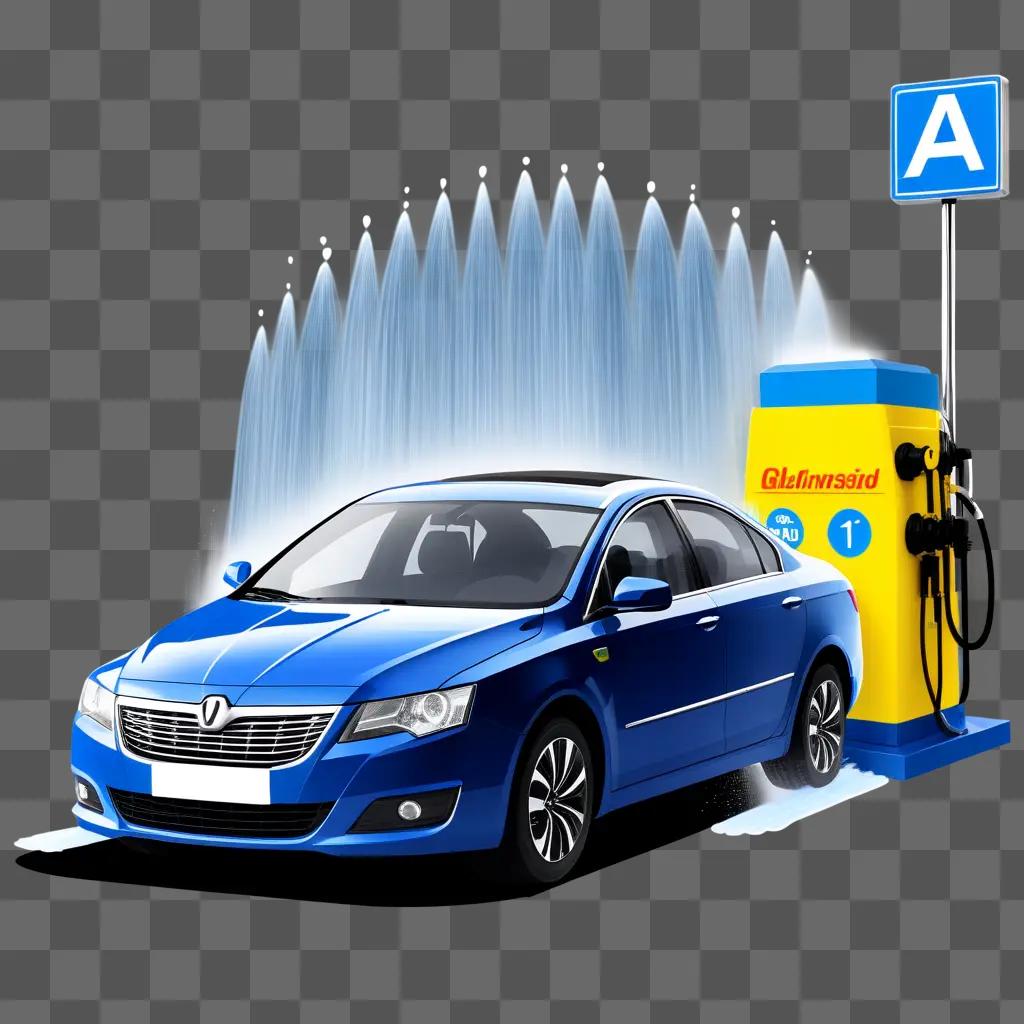 Car Wash with Car on Pump