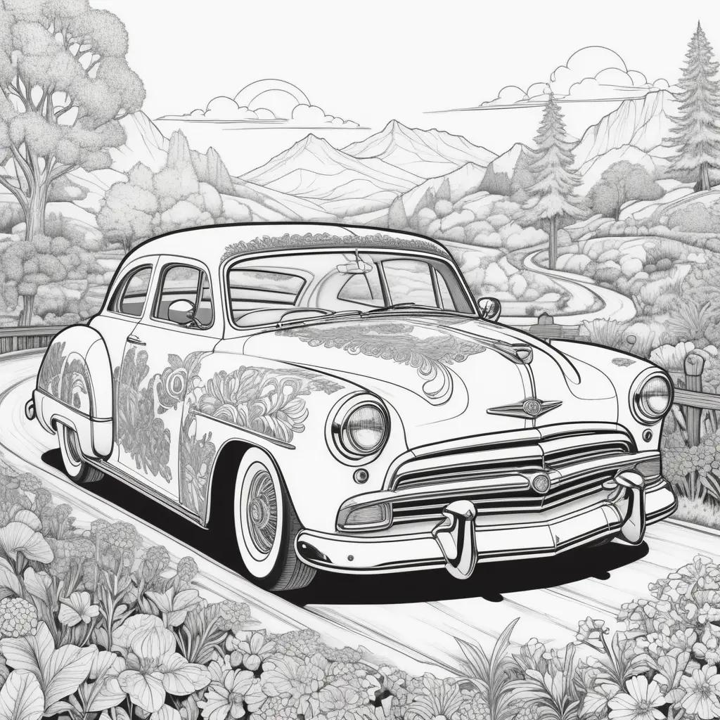 Cars Coloring Pages: Classic Car Coloring Page