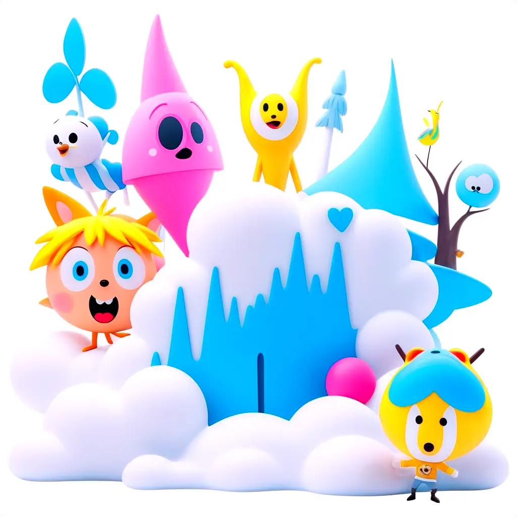 Cartoon Network characters in a cartoon castle