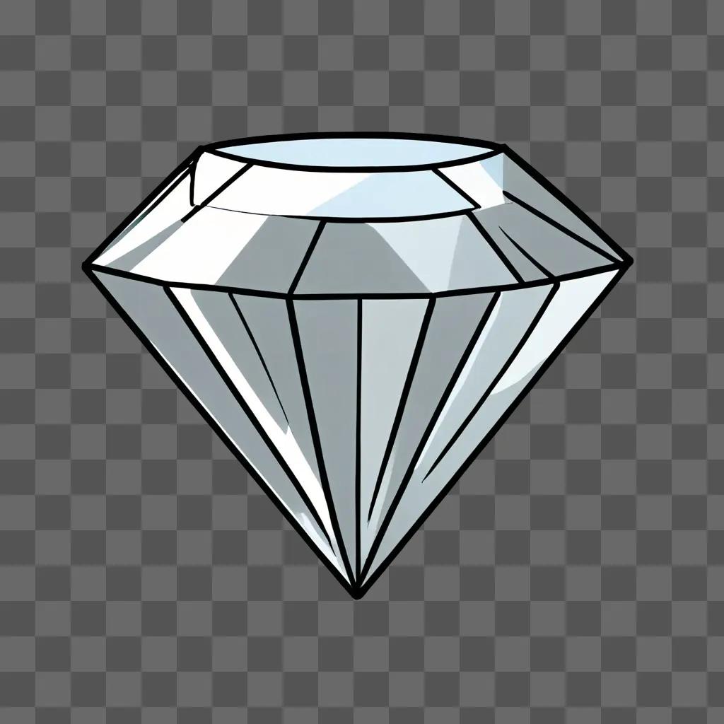 Cartoon diamond drawing of a diamond