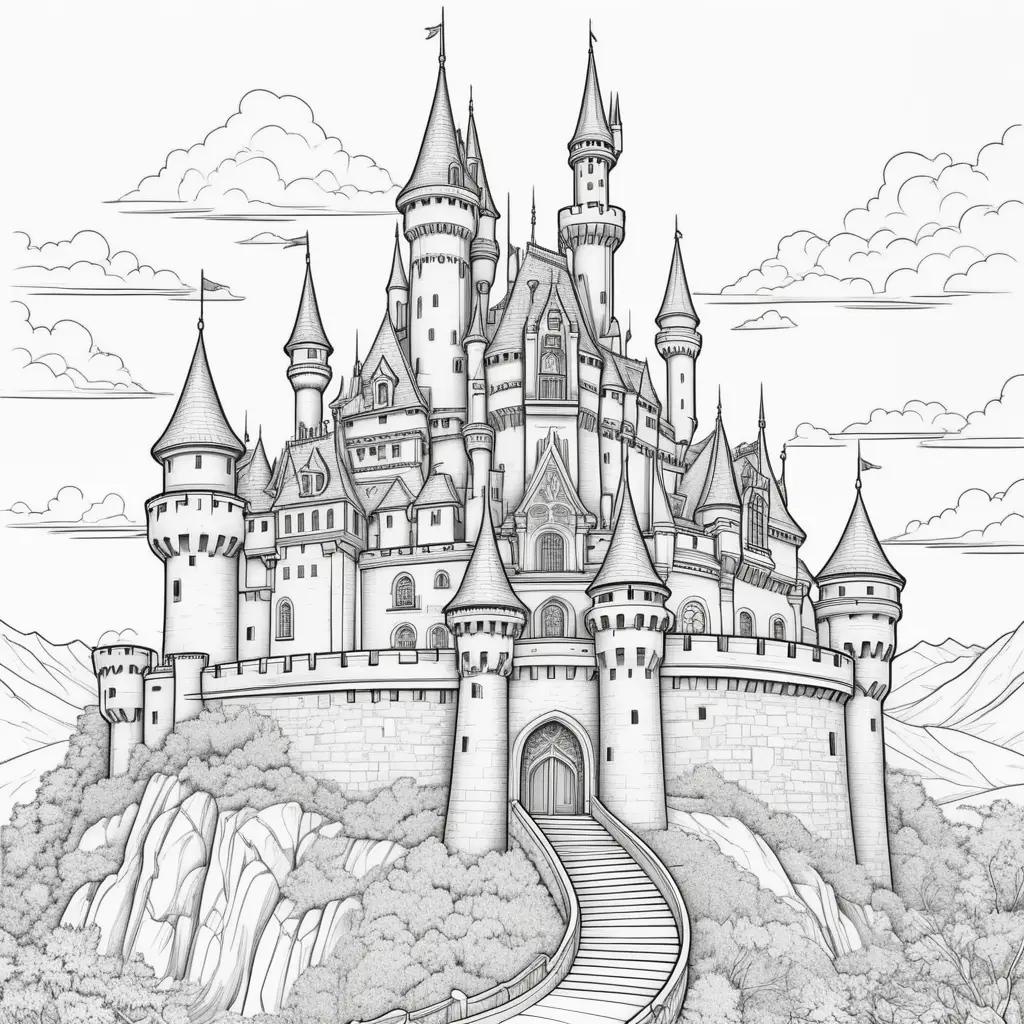 Castle Coloring Pages: An Elegant Coloring Book for Kids