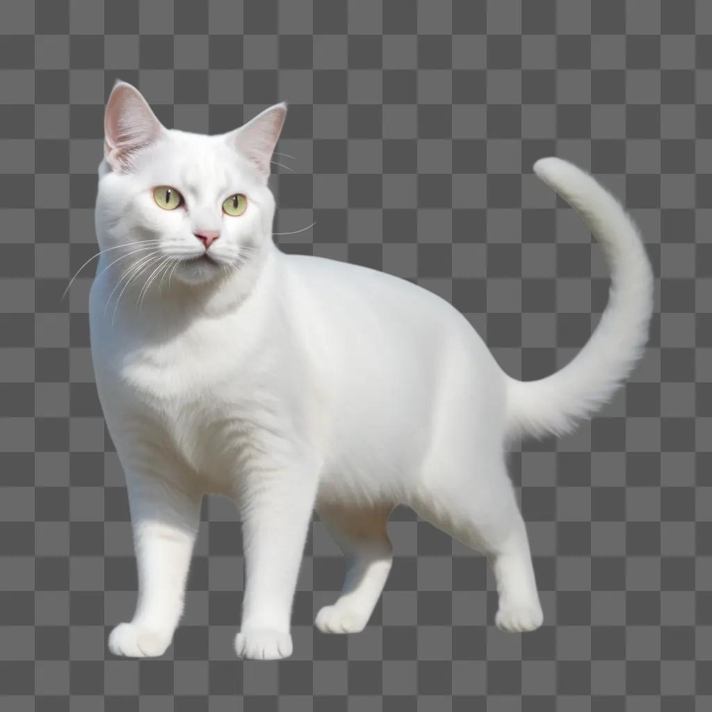 Cats head appears transparent against a white background