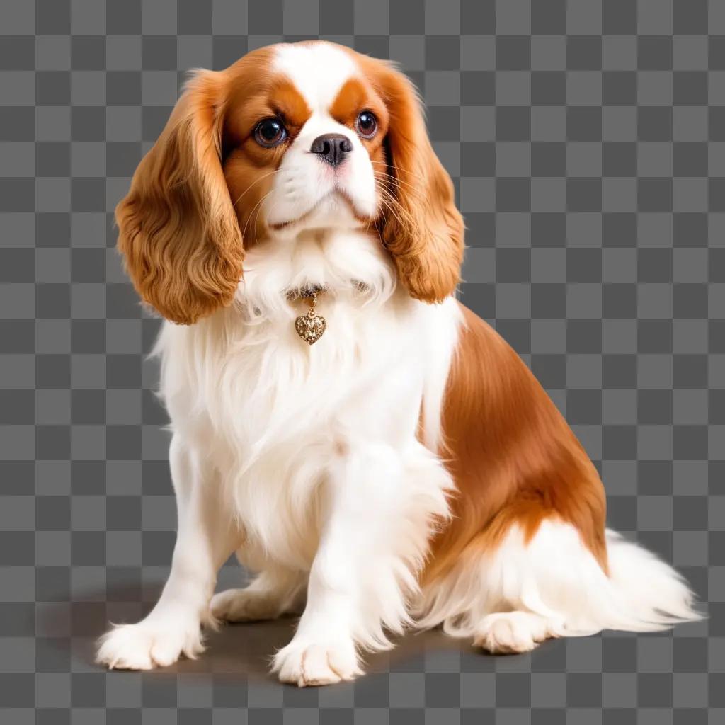 Cavalier King Charles Spaniel with a heart-shaped collar