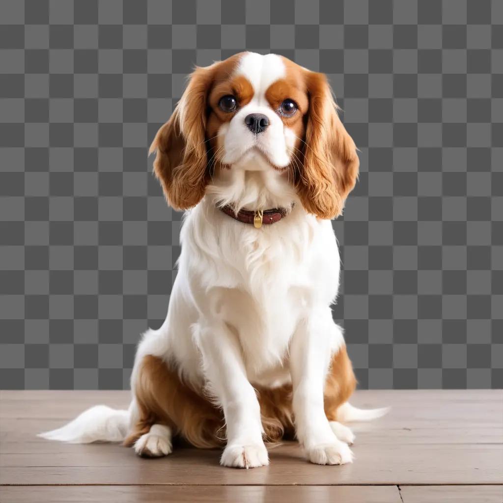 Cavalier King Charles dog sitting on the floor