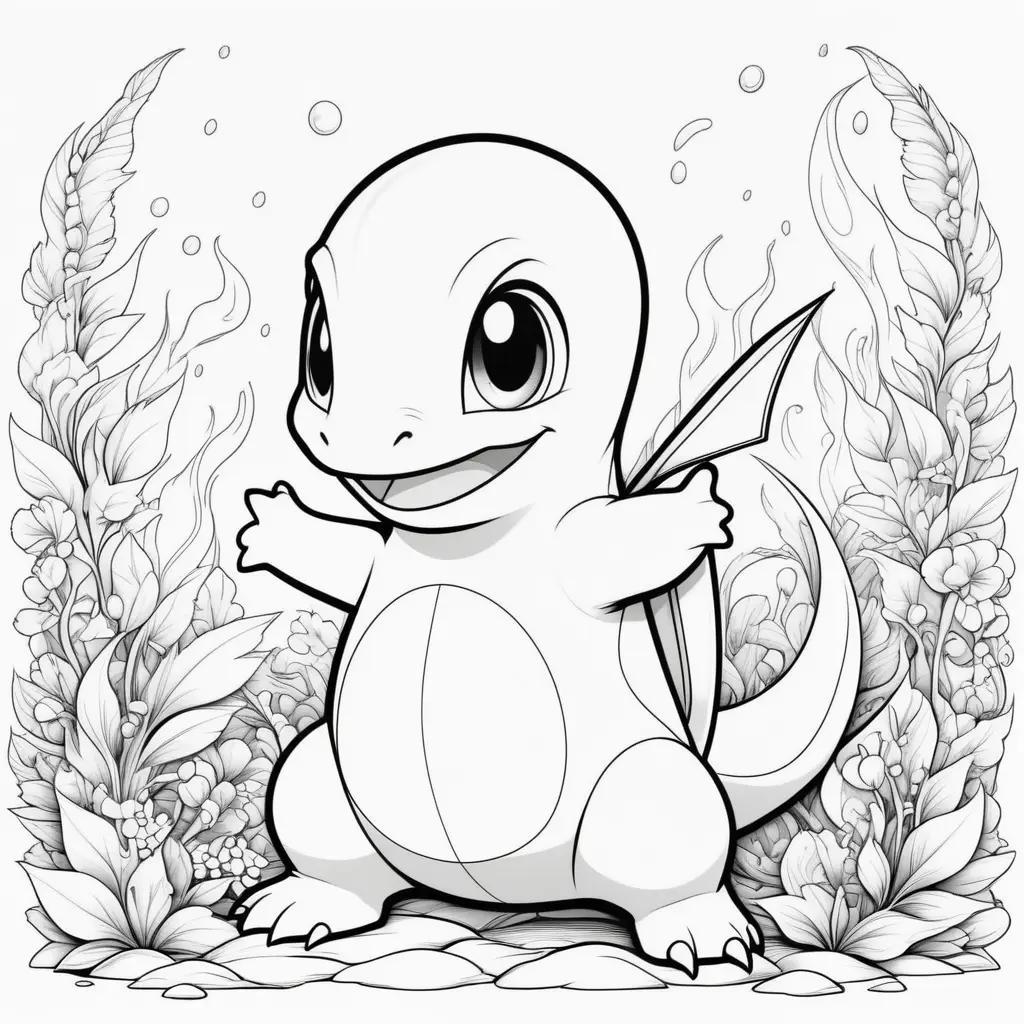 Charmander Coloring Pages: Cute Coloring Pages for Kids