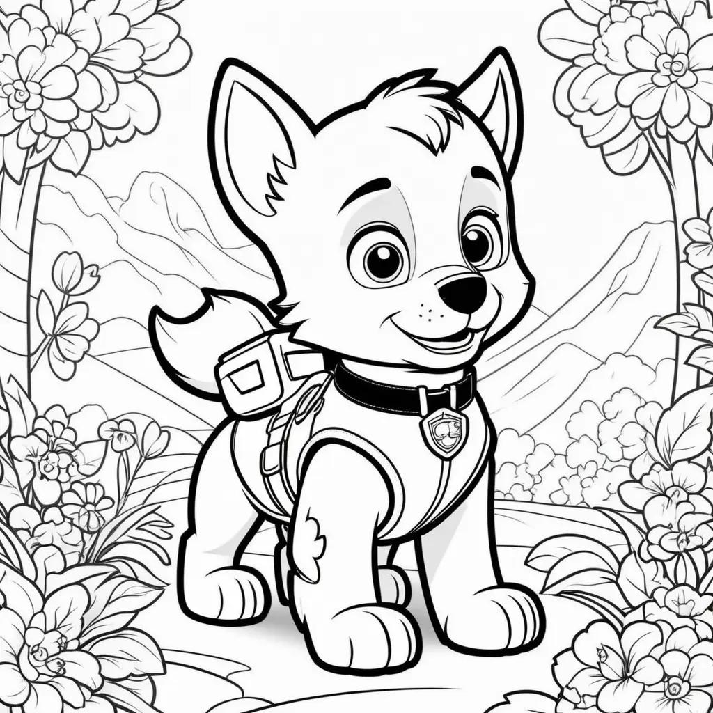 Chase coloring page from Paw Patrol