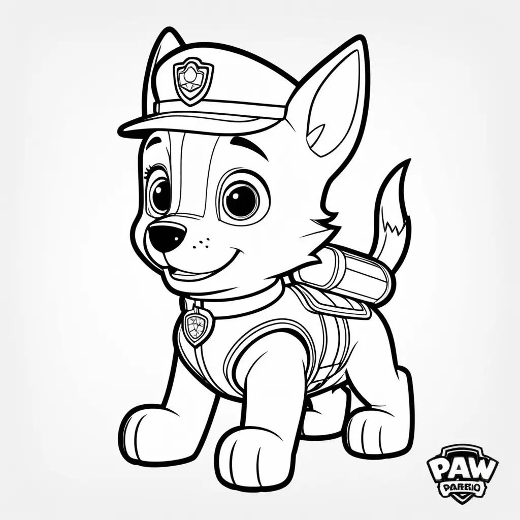 Chase coloring page from Paw Patrol