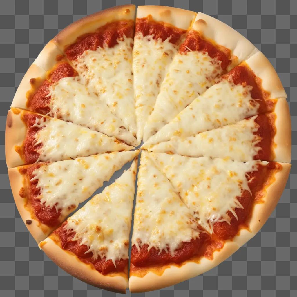 Cheese pizza slices cut into 8 pieces