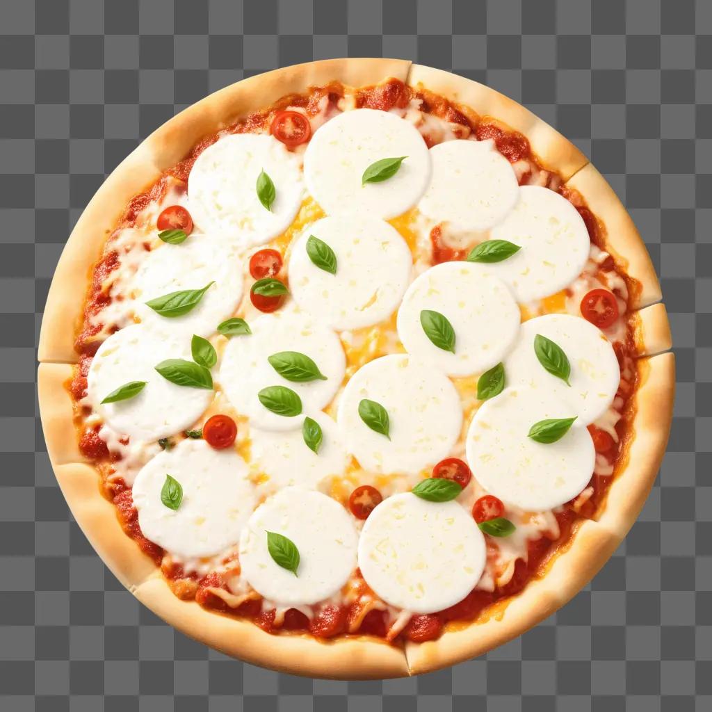 Cheese pizza with tomato and basil