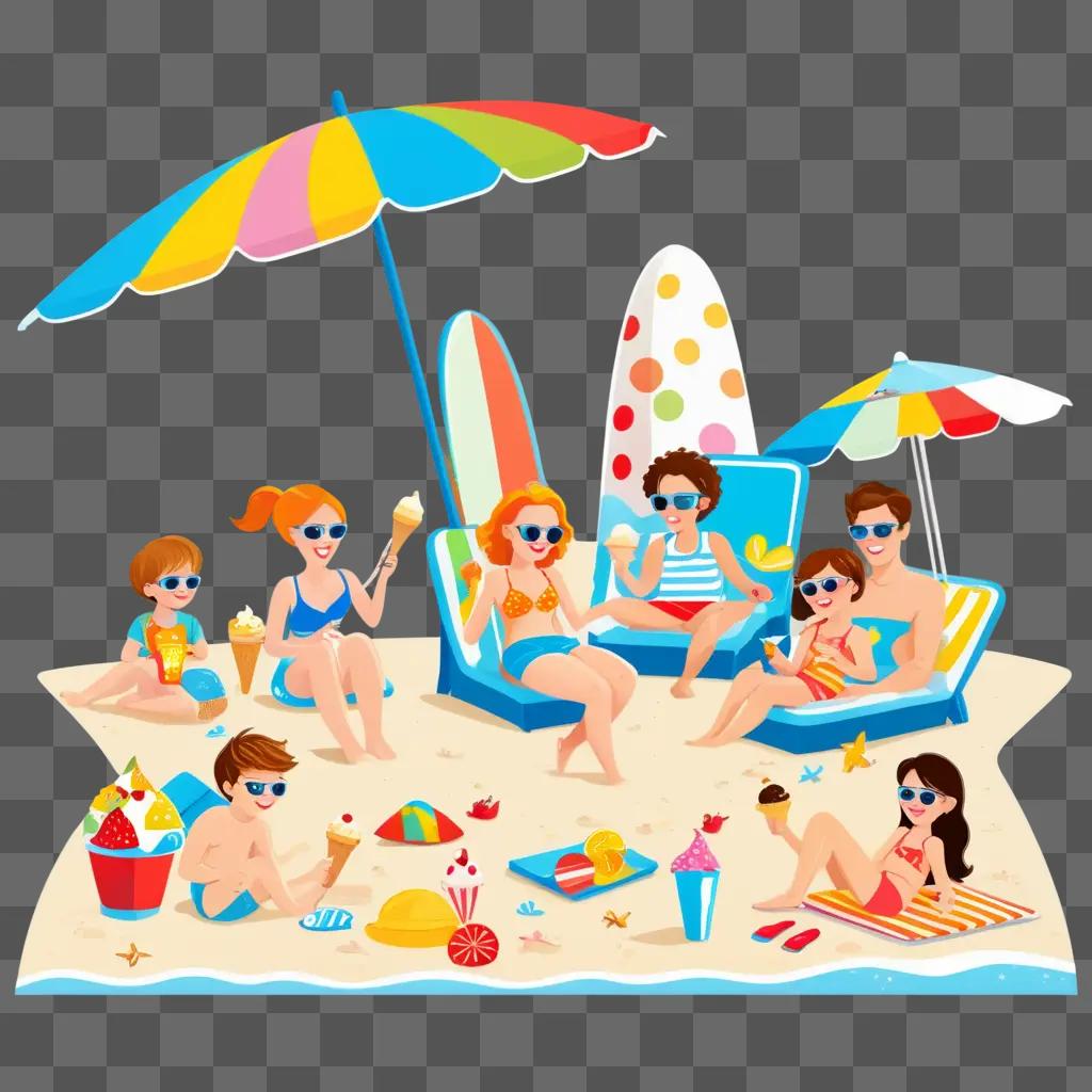 夏の楽しみを楽しむビーチの子供たち