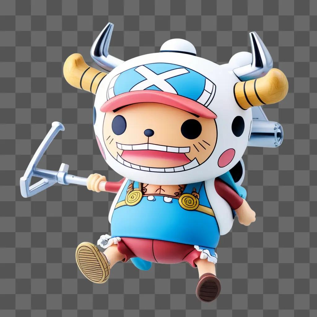 Chopper from one piece holding a toy ax