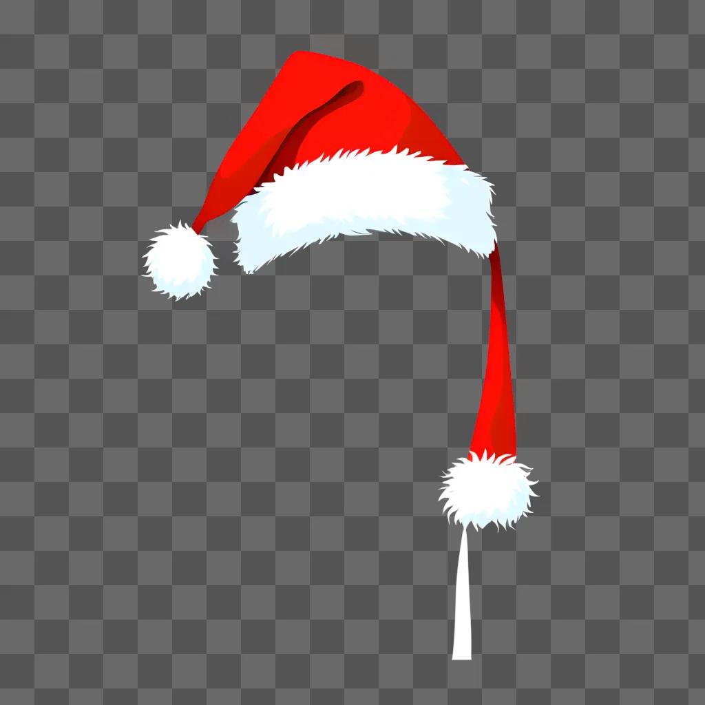 Christmas Santa hat clipart on a pink background