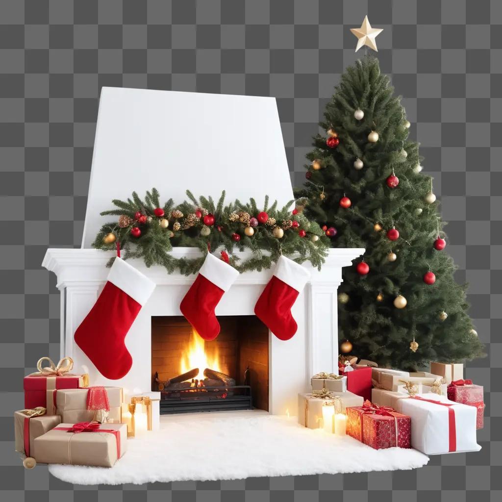 Christmas backdrop with festive decorations