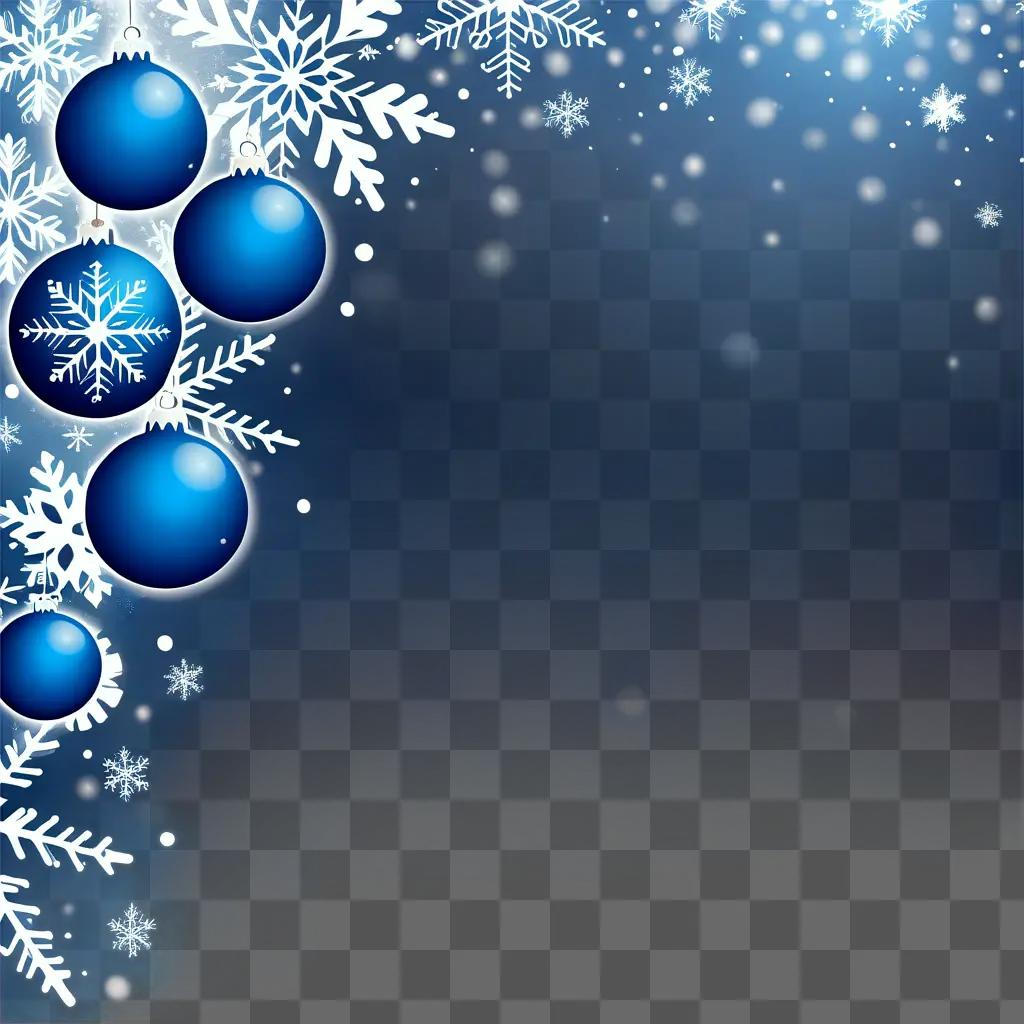 Christmas ball ornaments on a blue background