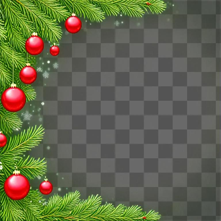 Christmas decorations on a green background