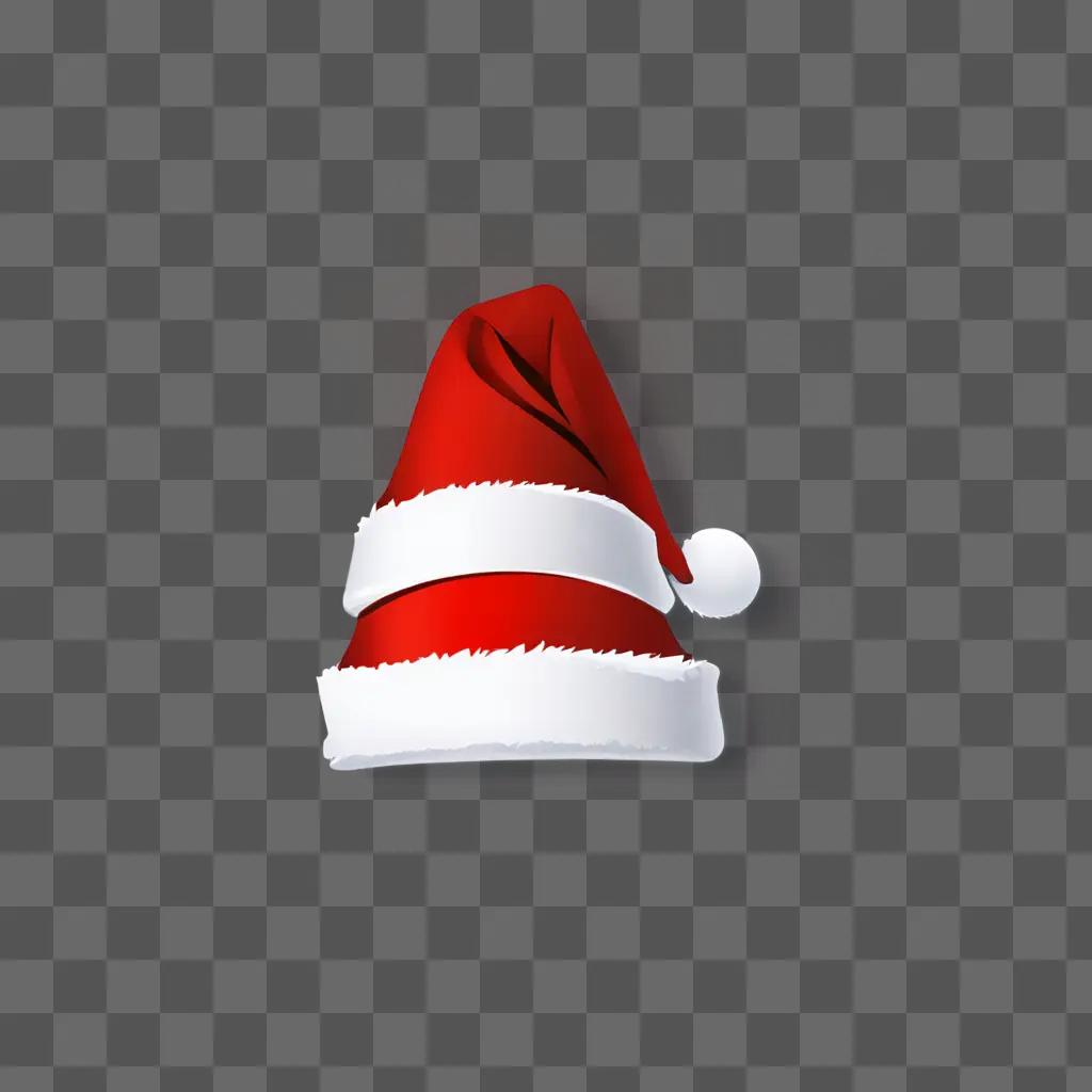 Christmas hat clipart on pink background