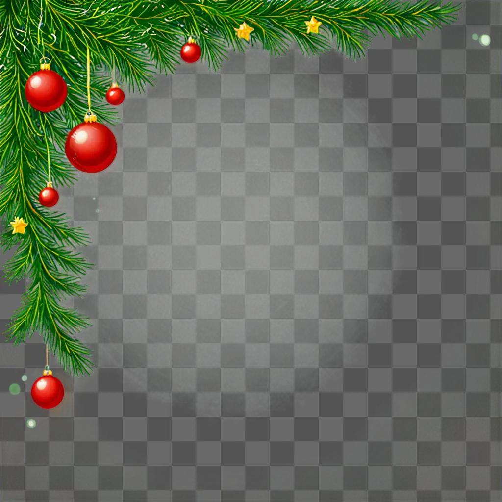 Christmas tree background with green ornaments