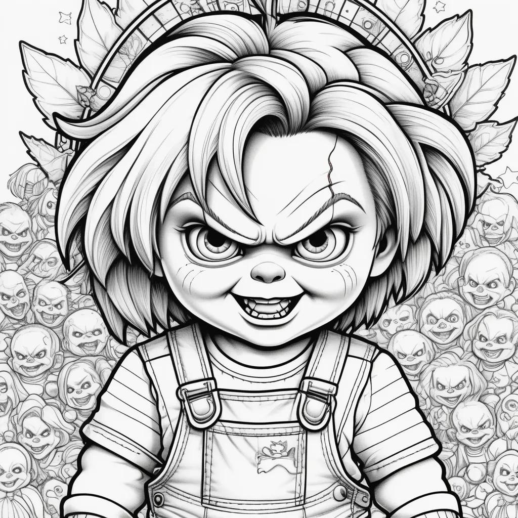 Chucky Coloring Page - A Fun and Frightful Page to Color