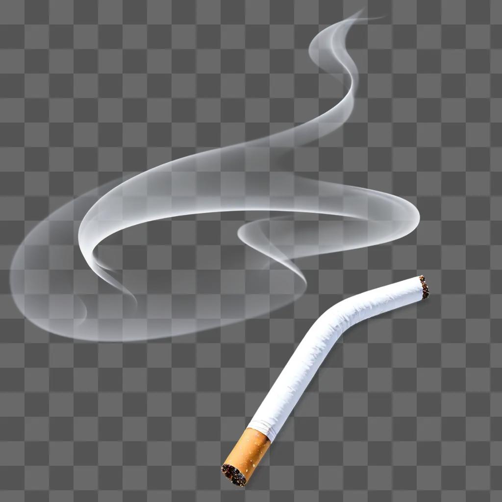 Cigarette smoke with transparent outline