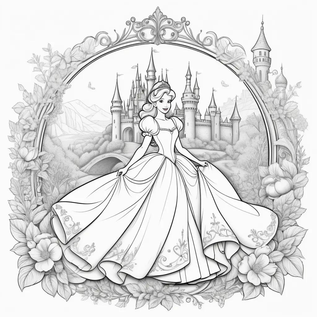 Cinderella Coloring Pages: Princess Cinderella, Fairy Tale Coloring, Disney Princess Coloring