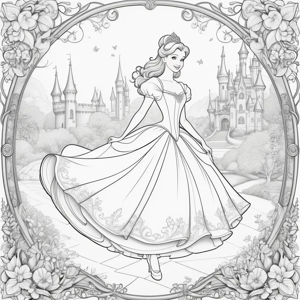 Cinderella coloring pages for girls