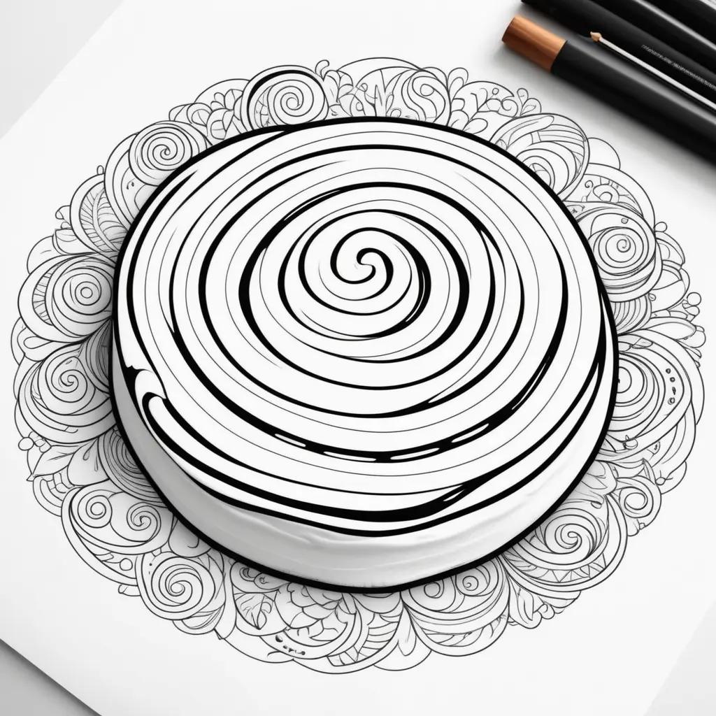 Cinnamon roll coloring pages for kids to color and print