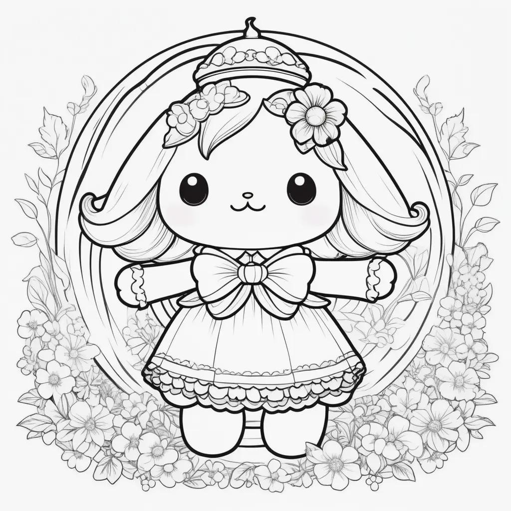 Cinnamoroll Coloring Pages: Cute Cartoon Character