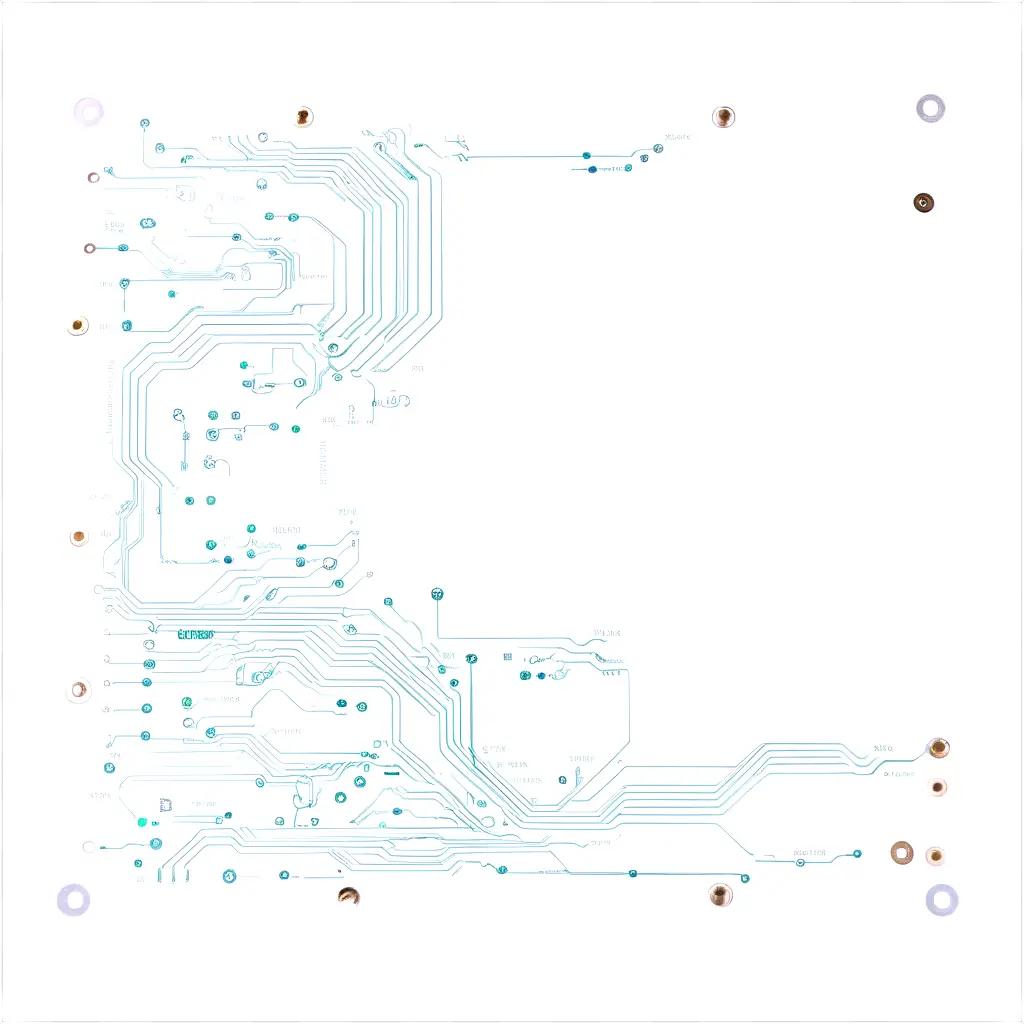 Circuit board design with white background