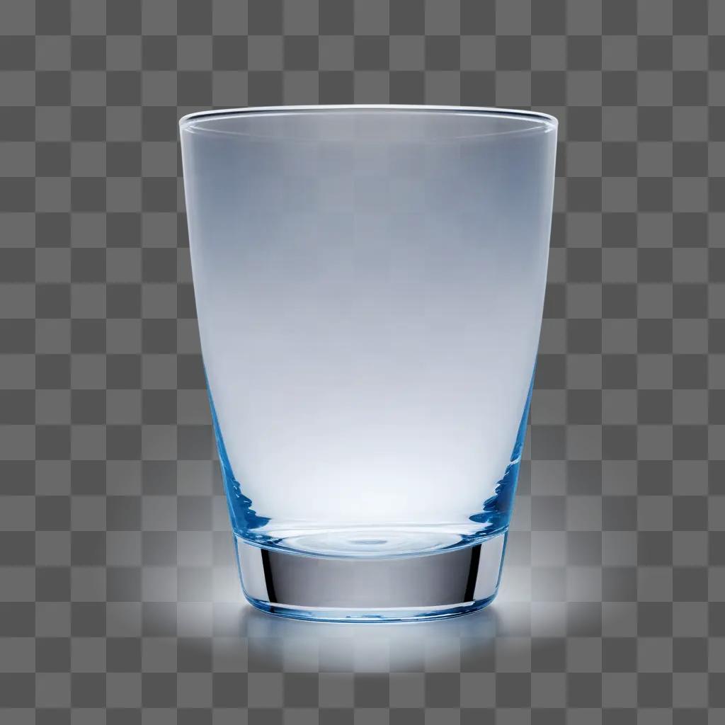 Clear water glass with no liquid inside