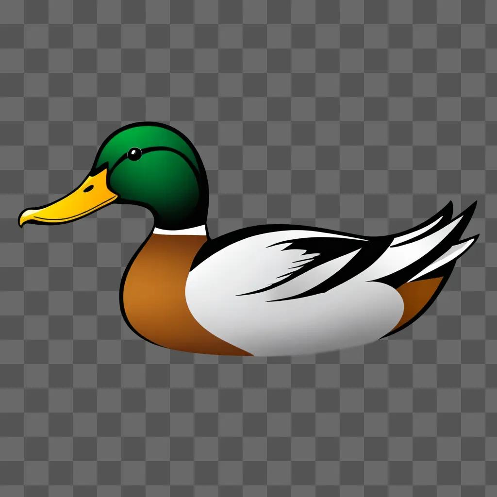 Clipart Duck with Green Head